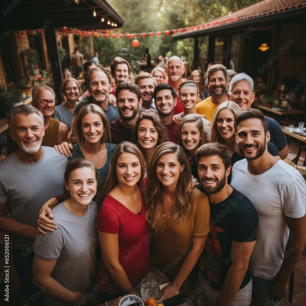 Friends and family taking a group photo