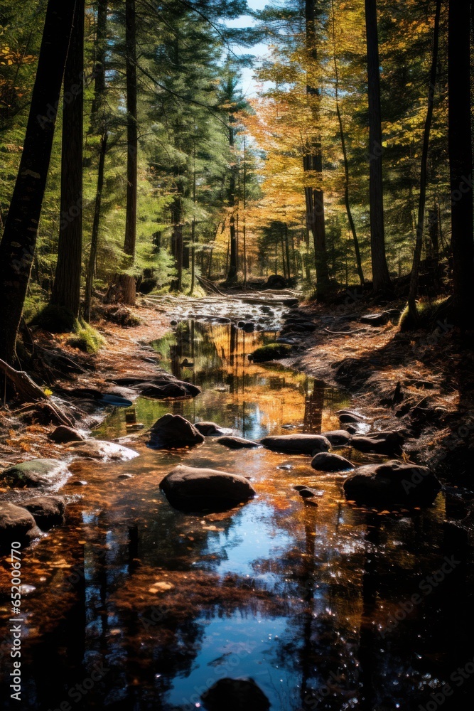 Forest hikes, scenic trails, autumn colors, nature