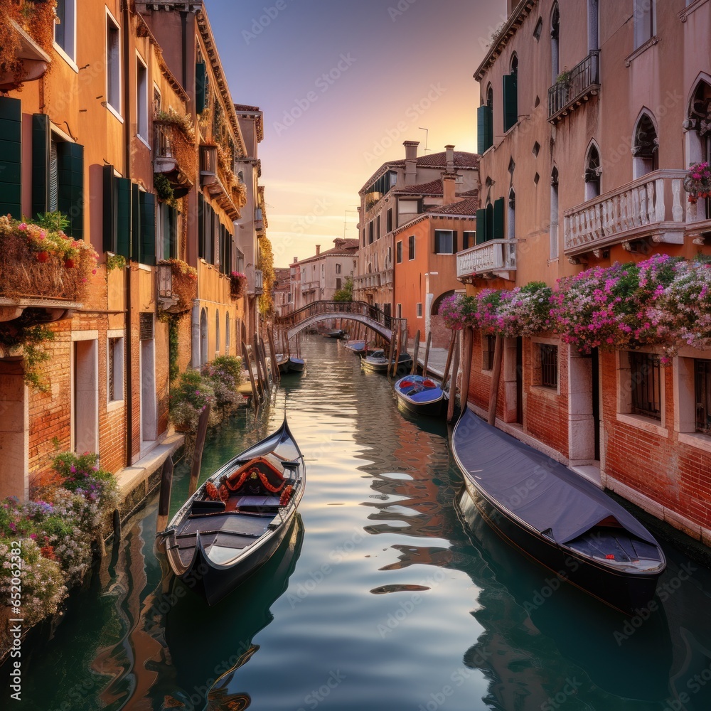 Romantic and charming Italian waterway