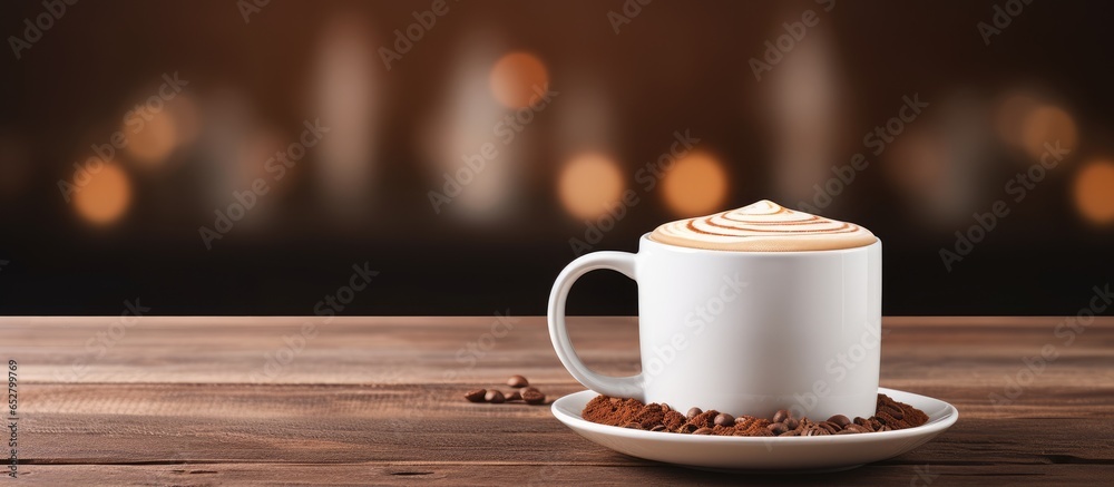 Coffee in a caf or restaurant for drinks and sales alongside tea and hot chocolate in a market or small shop