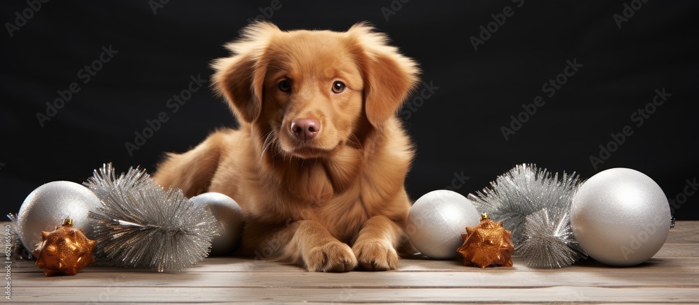 Holiday season with a Duck Tolling Retriever in Nova Scotia celebrating Christmas and New Year