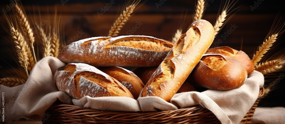 French bakery presentation and catering featuring baguettes pastries and quality food products