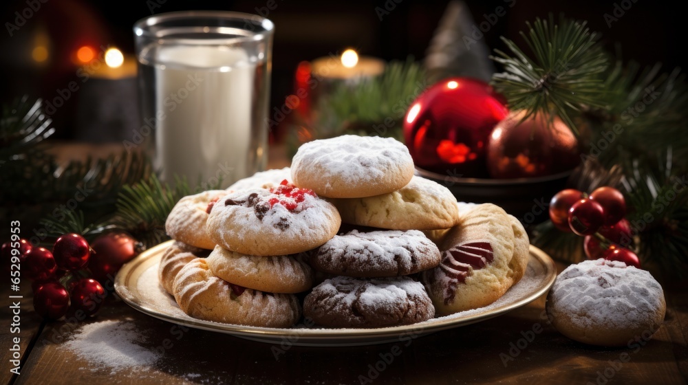 Delicious holiday treats and baked goods.