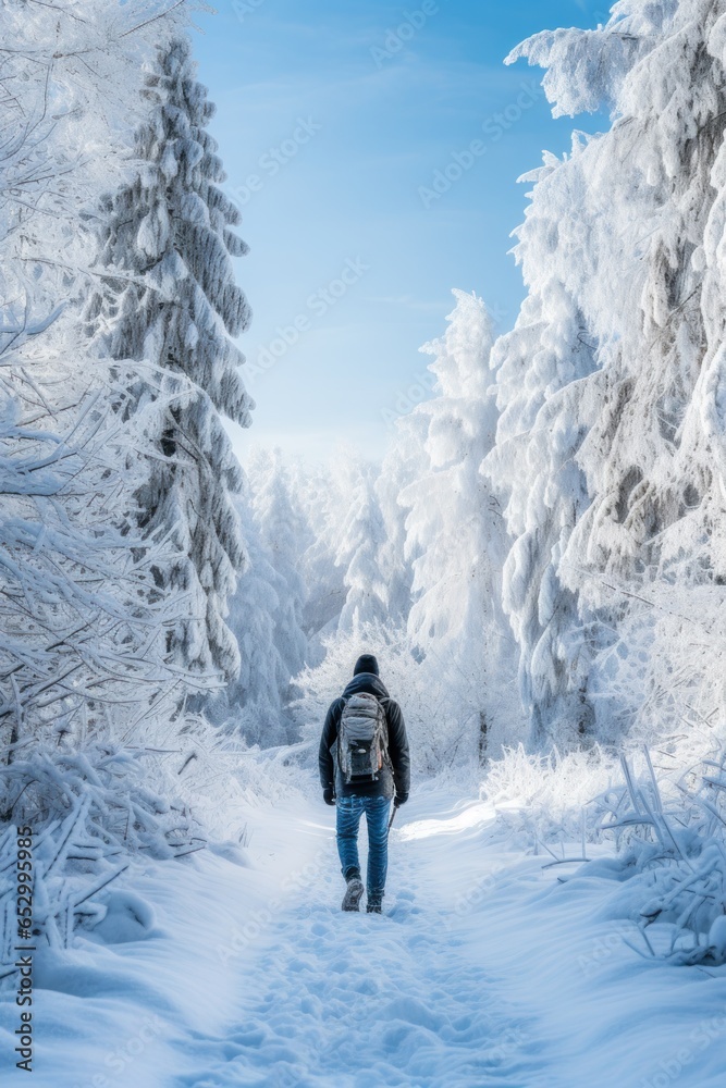 Snowy winter landscapes and outdoor activities