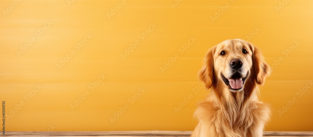 Golden retriever at the vet