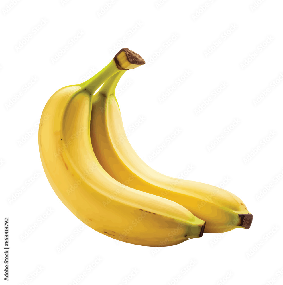 bananas isolated on white