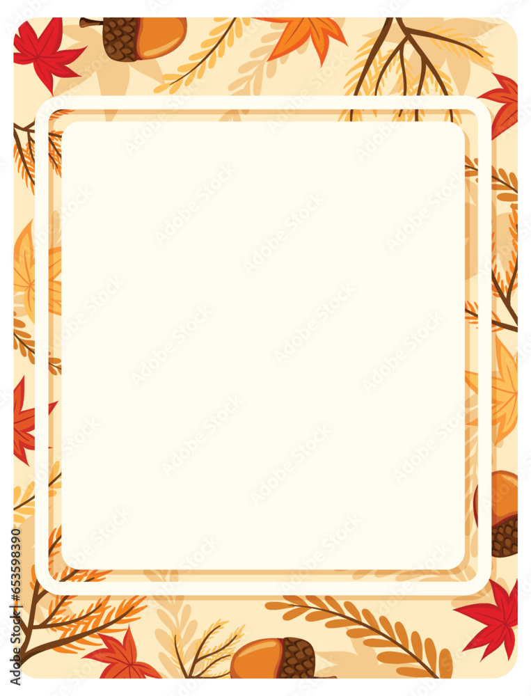 Autumn Leaves A-Frame Border Template