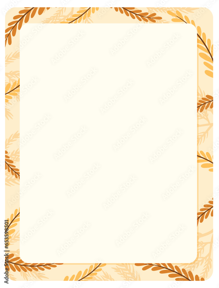 Autumn Leaves A-Frame Border Template Background