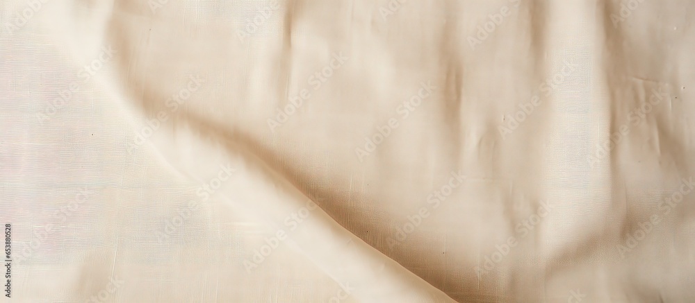 Casual wrinkled beige kitchen cloth towel background