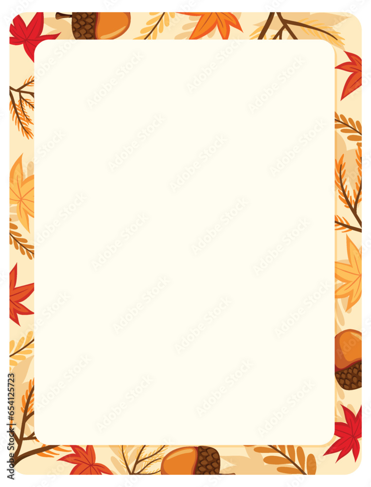 Autumn Leaves A-Frame Border Template