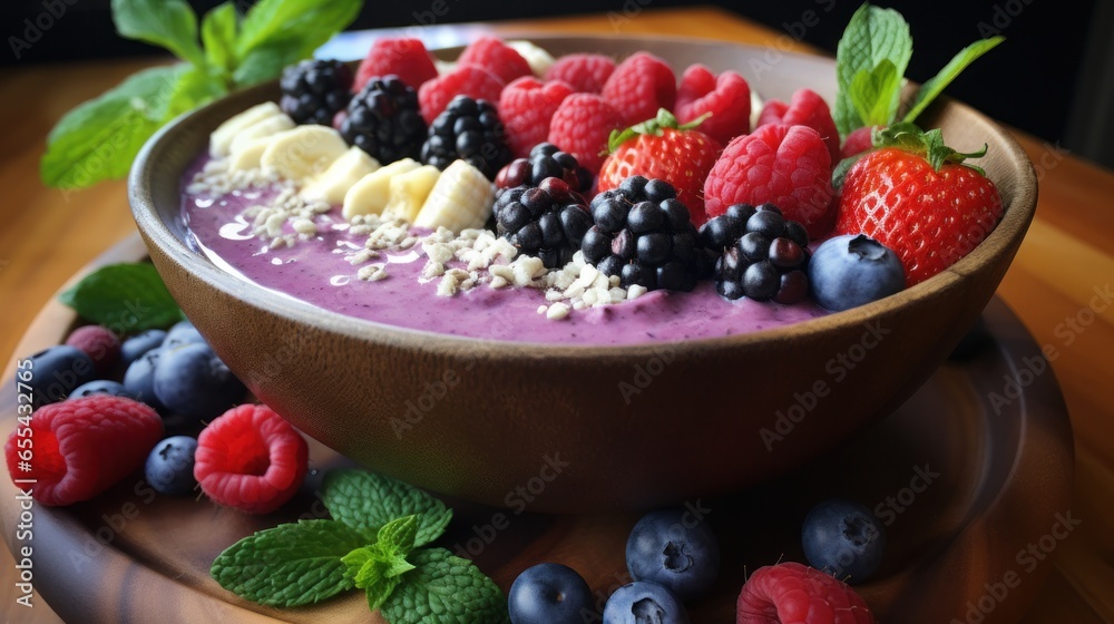 Smoothie bowl. vibrant nutritious and refreshing