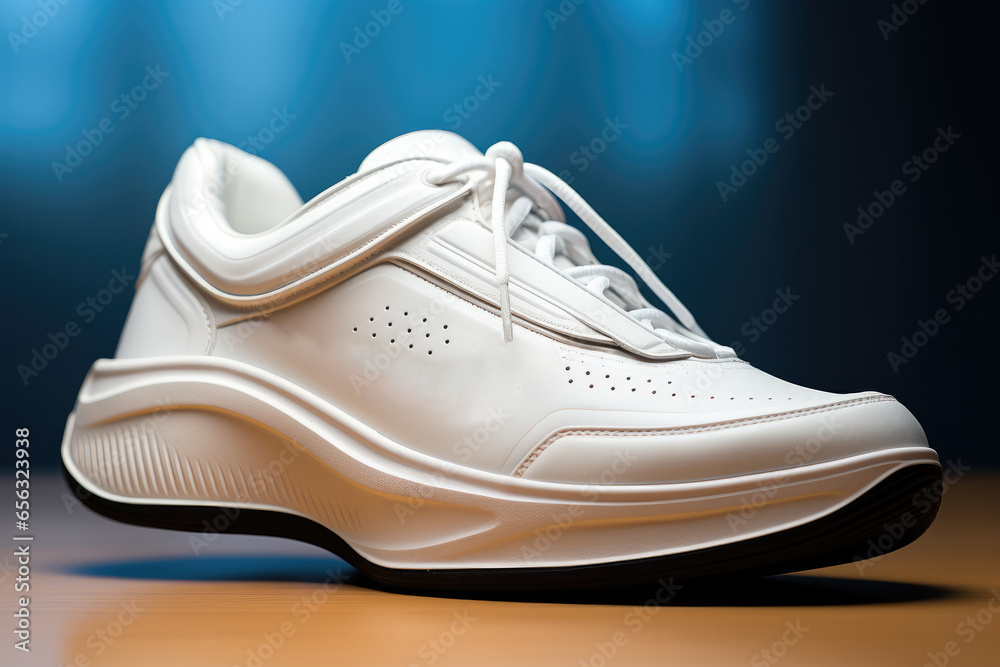 White Running shoe isolated on white background.