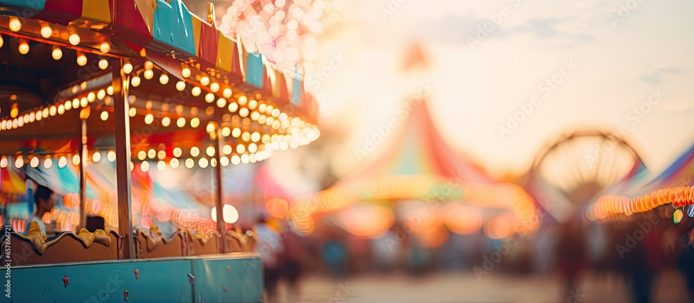 Carnival midway with blurred background