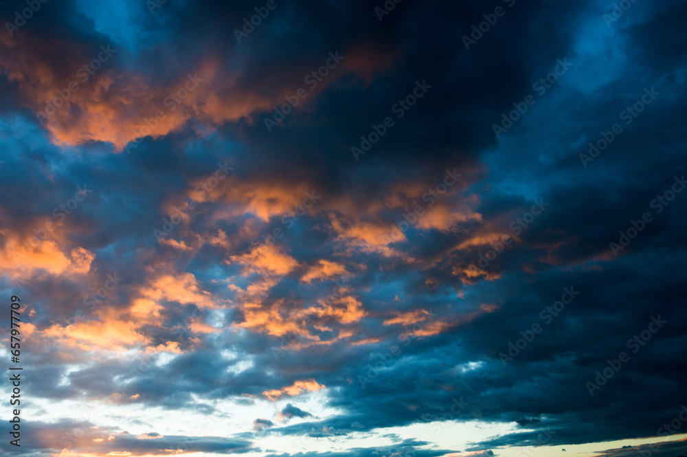 Light in the dark storm clouds