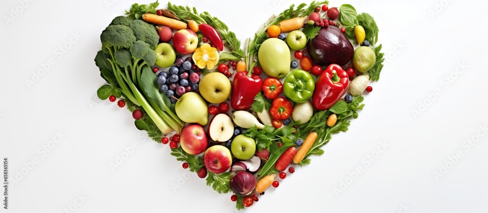 Heart shaped produce made from plants