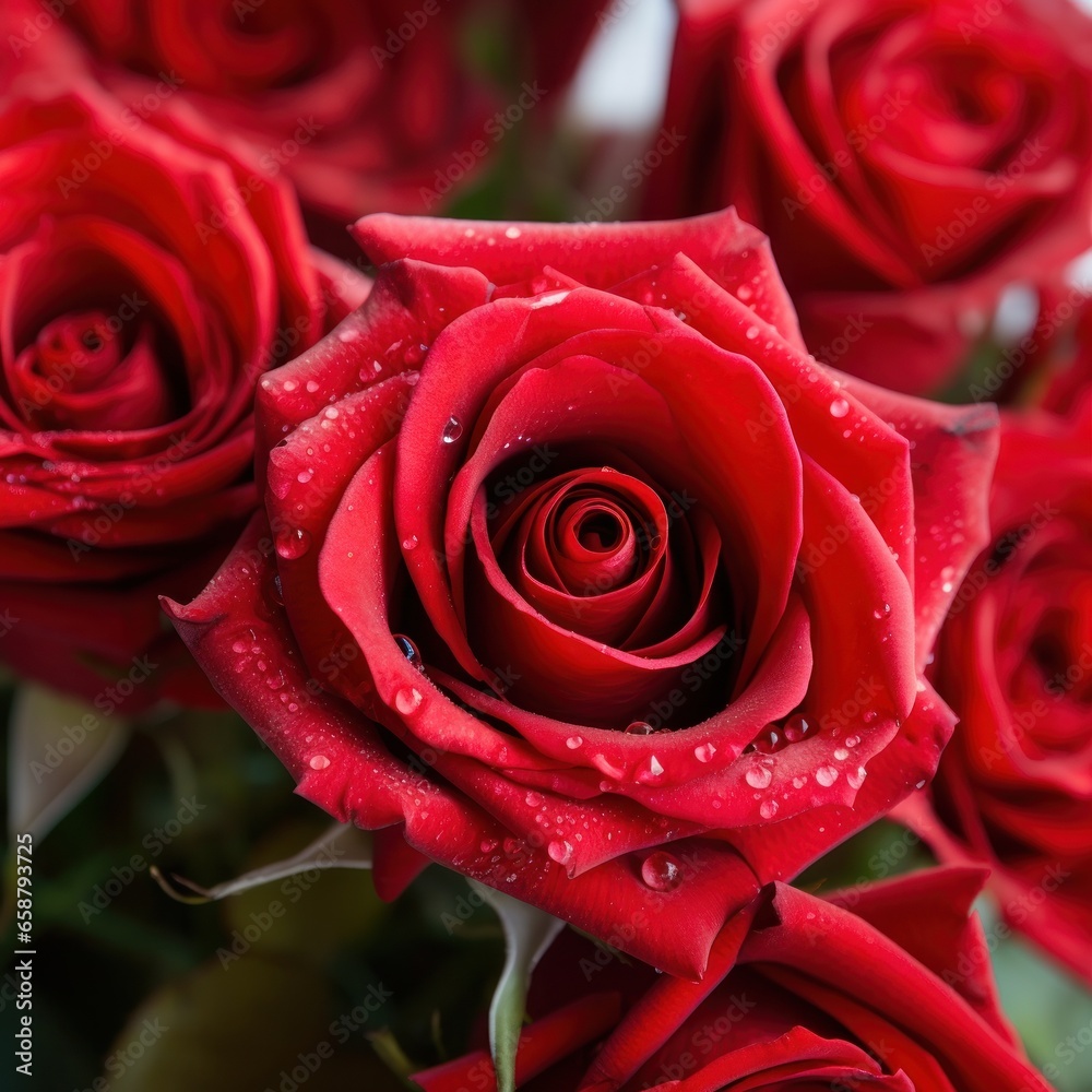 Red roses Classic symbol of love and affection