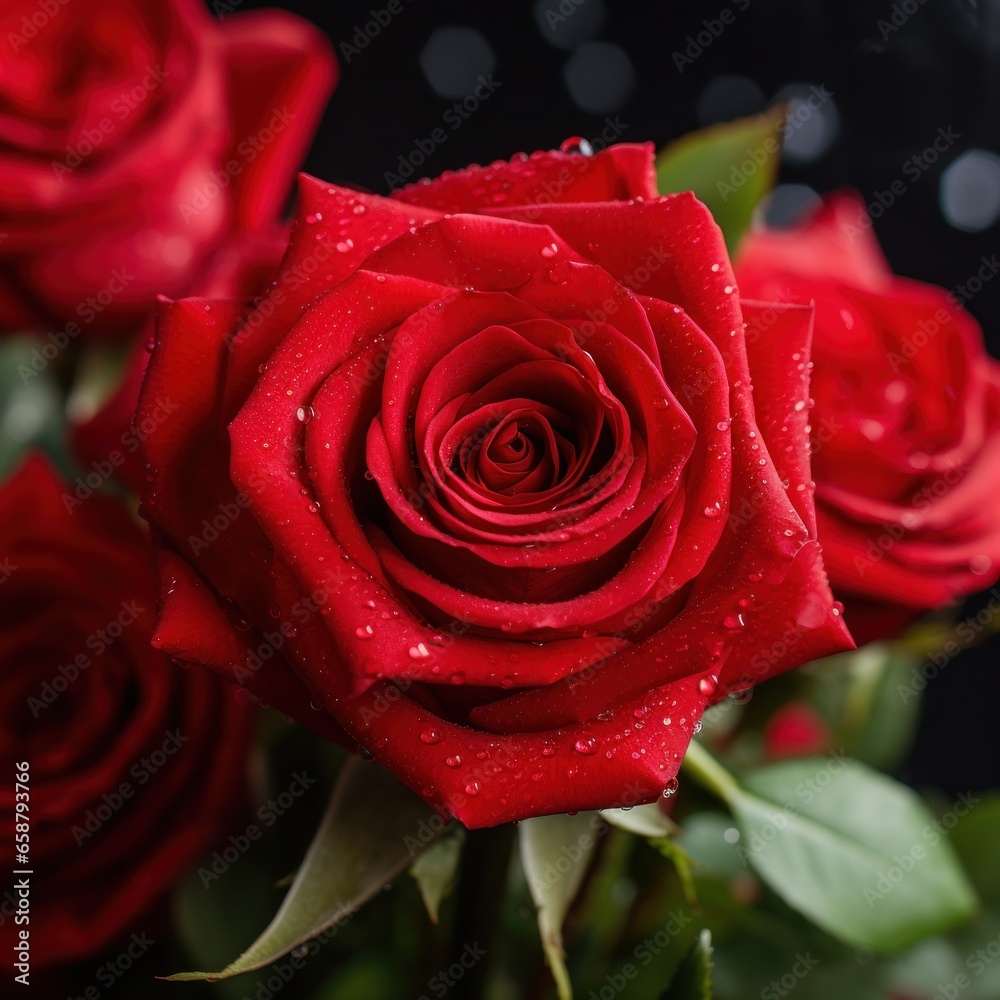 Red roses Classic symbol of love and affection