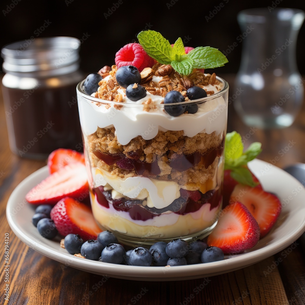 Granola parfait: crunchy, sweet, and satisfying layered breakfast with yogurt and fruit