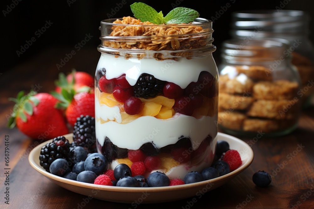 Granola parfait: crunchy, sweet, and satisfying layered breakfast with yogurt and fruit