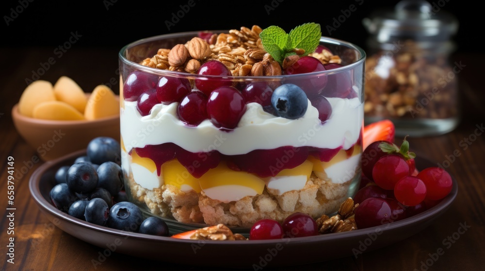 Granola parfait: crunchy, sweet, and satisfying layered breakfast with yogurt and fruit