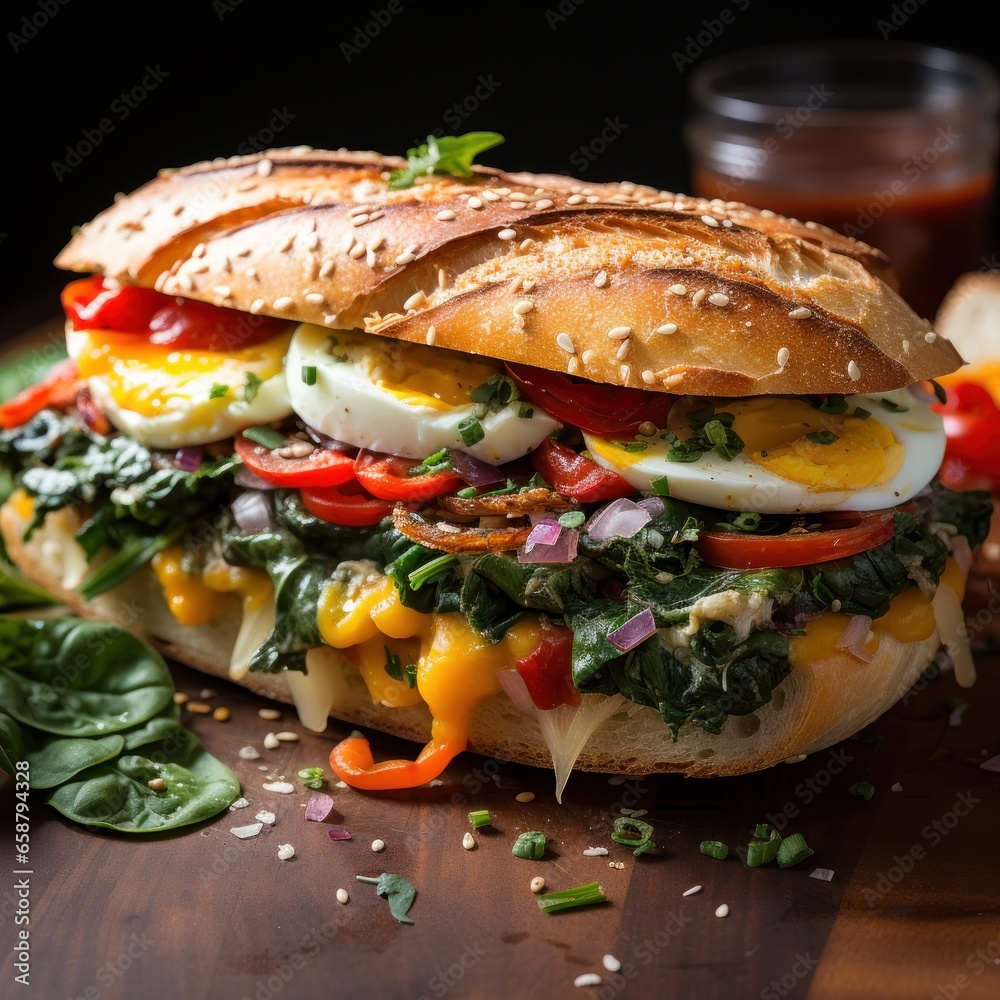 Breakfast sandwich healthy protein-packed