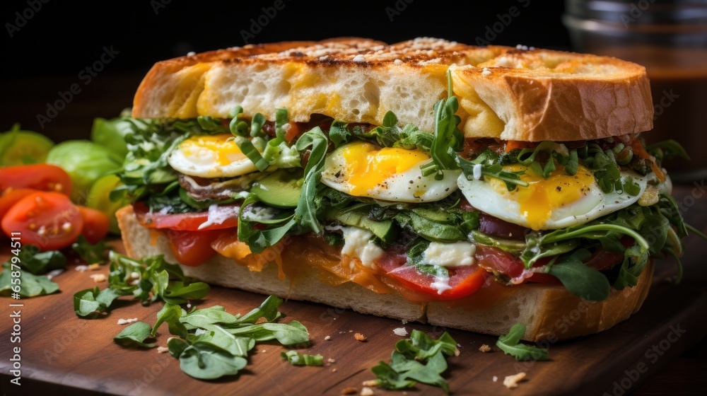 Breakfast sandwich healthy protein-packed