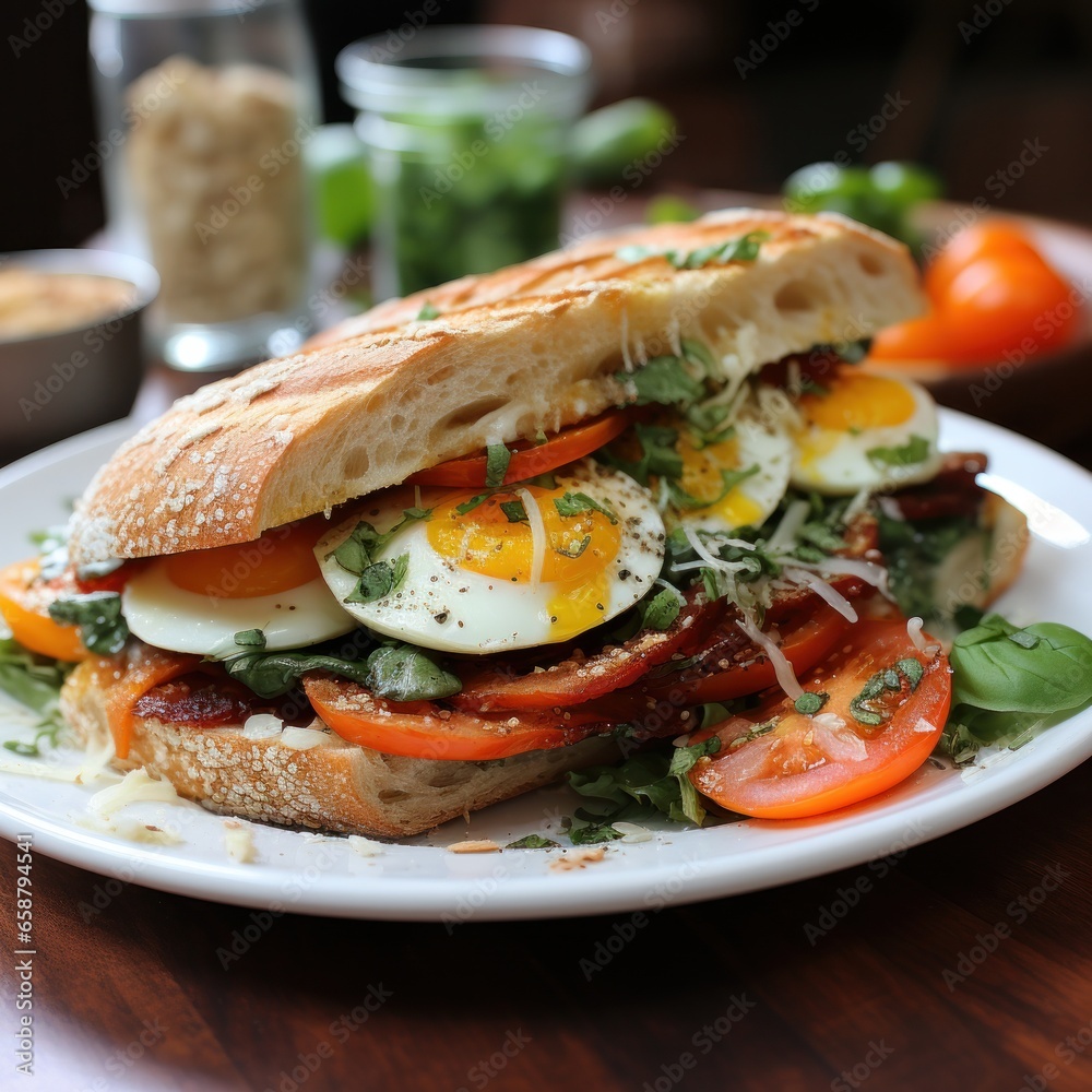 Breakfast sandwich healthy protein-packed