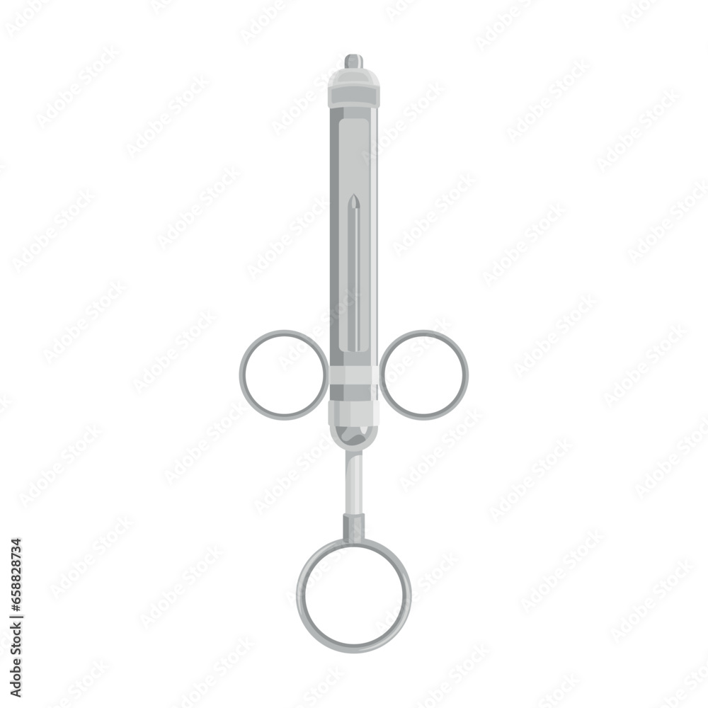 Dental syringe on white background