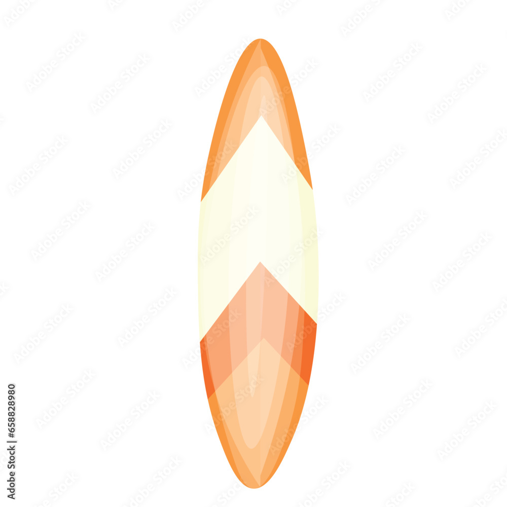 Color surfboard on white background