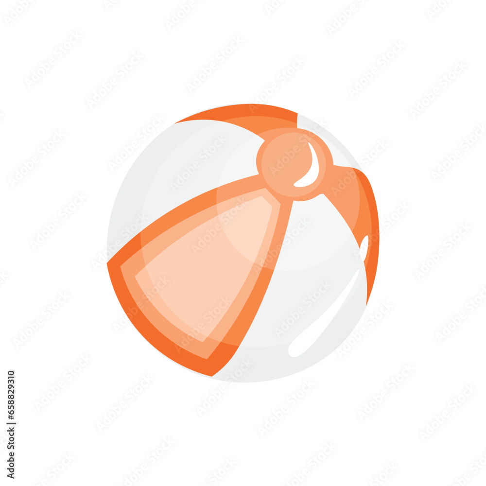 Beach ball on white background