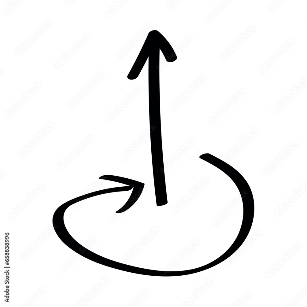 Two arrows on white background