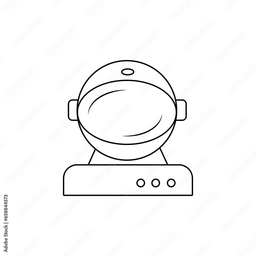 Icon of astronaut on white background