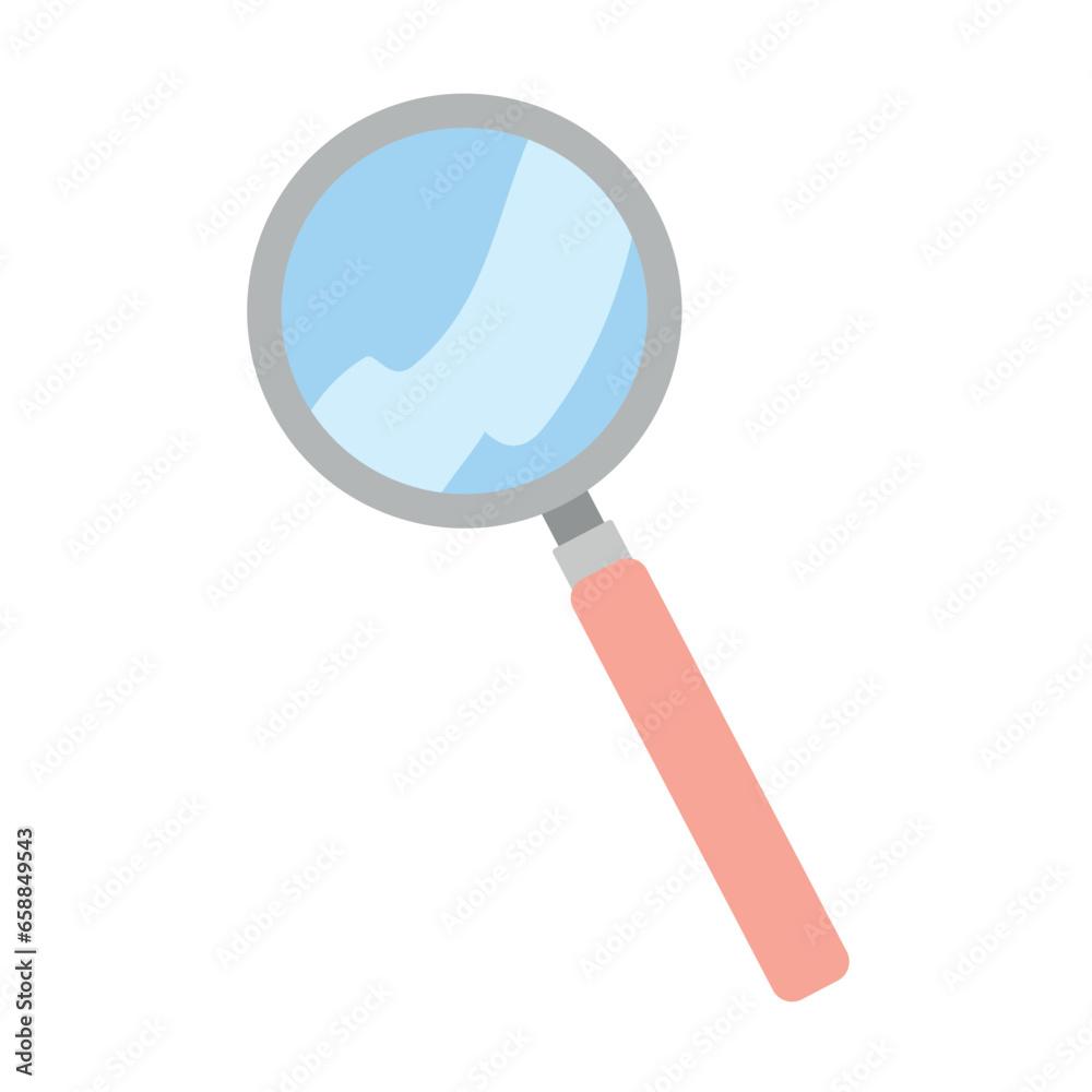 Magnifier glass on white background