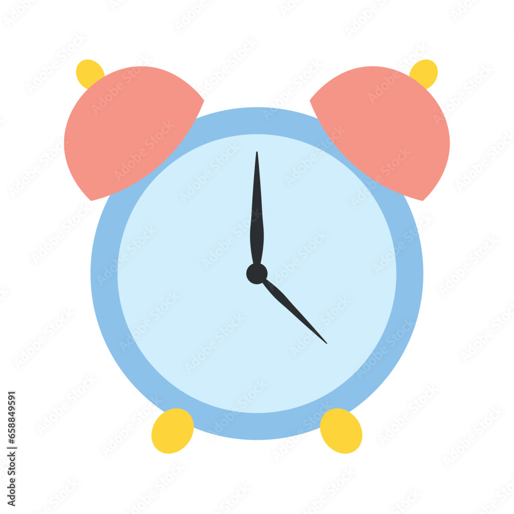 Alarm clock on white background