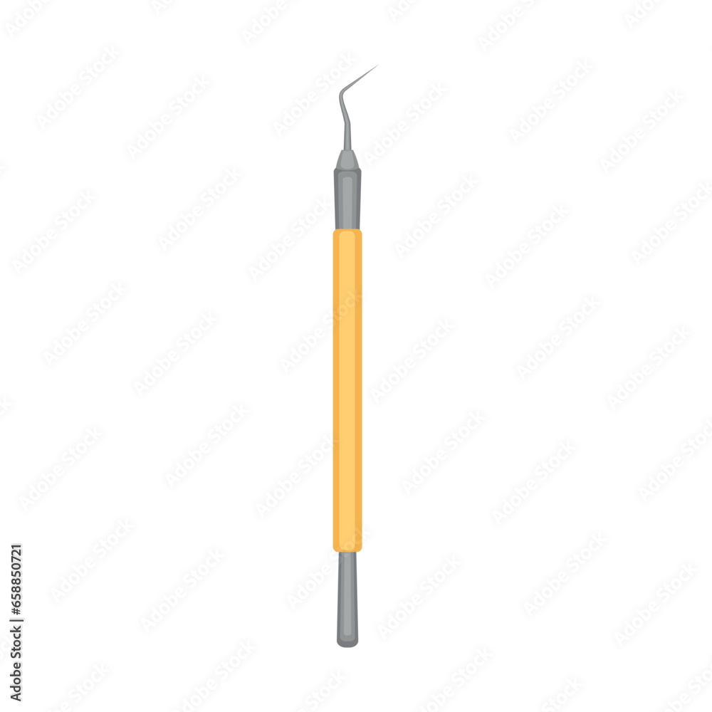 Dental scaler on white background