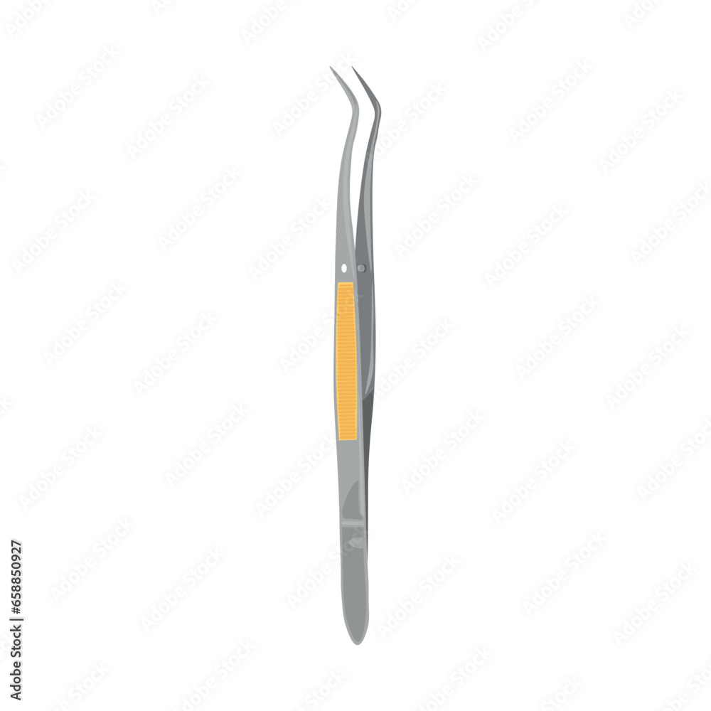 Dental cotton pliers on white background