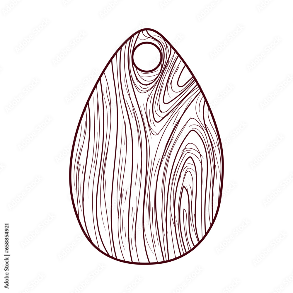 Wooden cutting board on white background