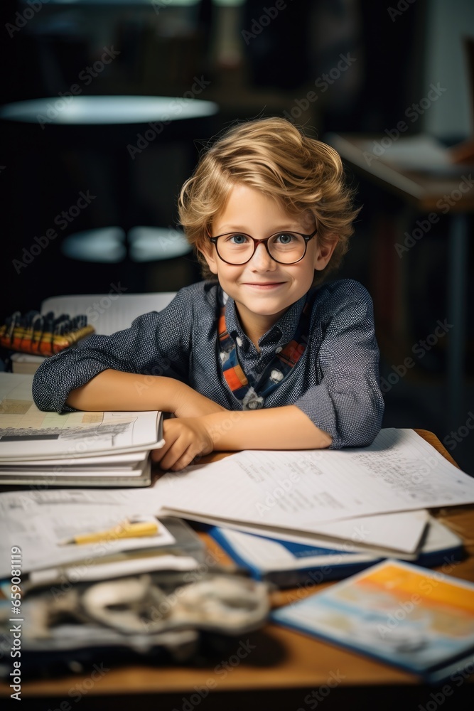 Child reading a book