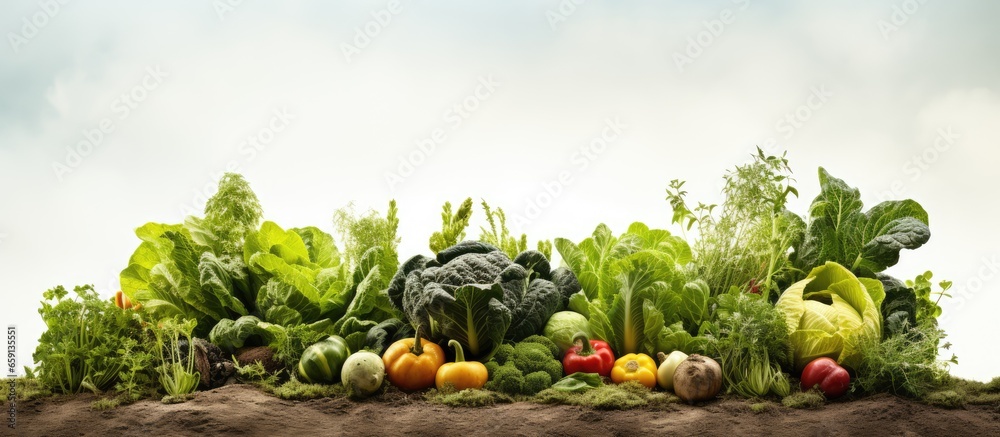 Organic garden for fruits and vegetables