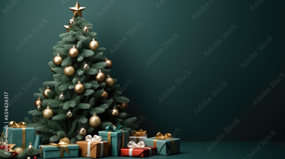 christmas tree with gifts