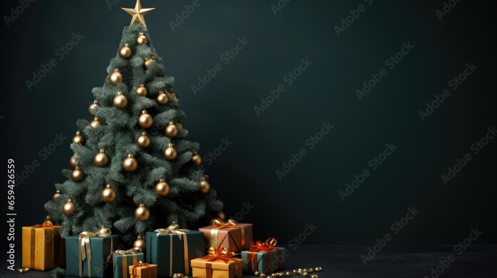 christmas tree with gifts