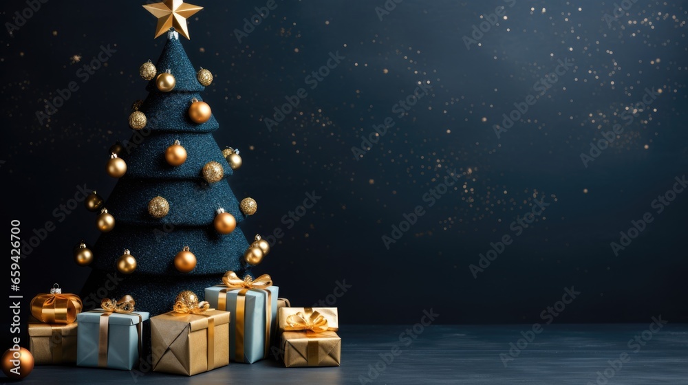 christmas tree with gifts