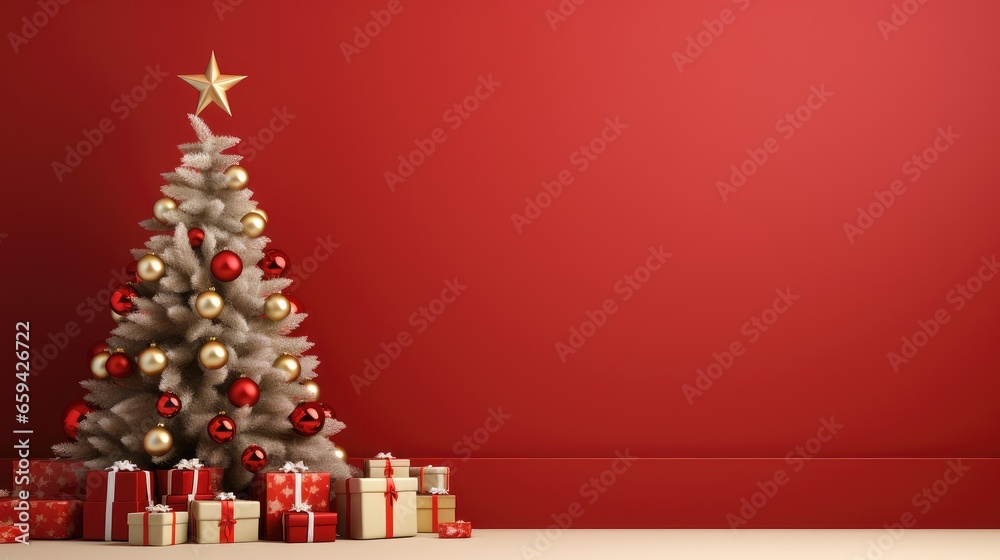 christmas tree with gifts