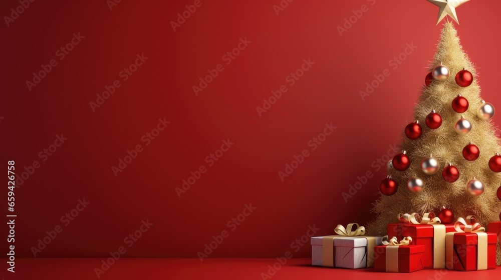 christmas tree with gifts