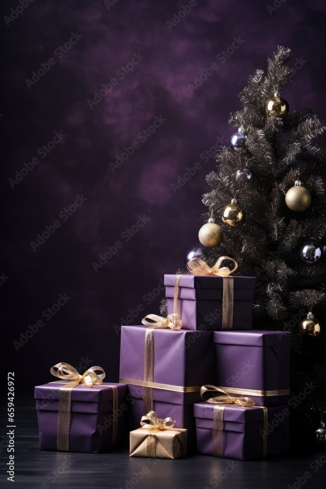 christmas tree with gifts