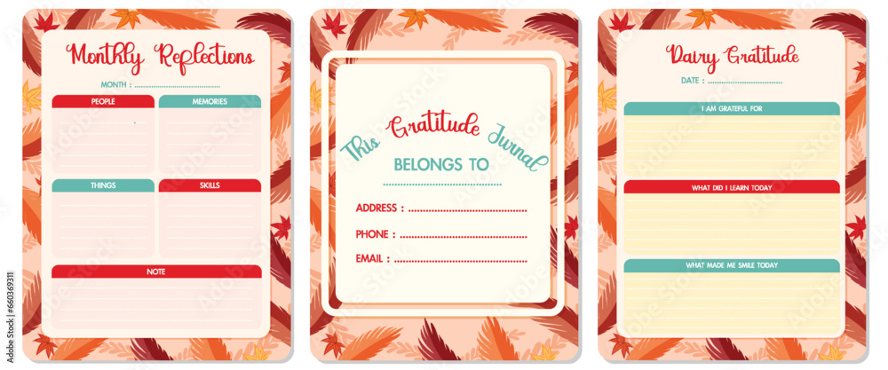 Autumn Leaves Mental Health Check Note Template