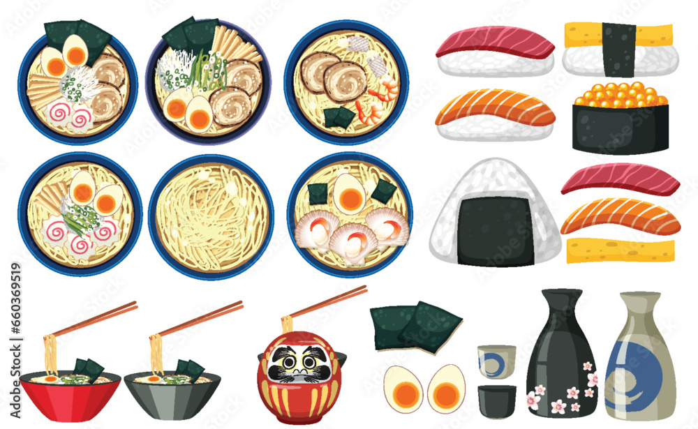 Delicious Japanese Food: Sushi and Ramen Delights