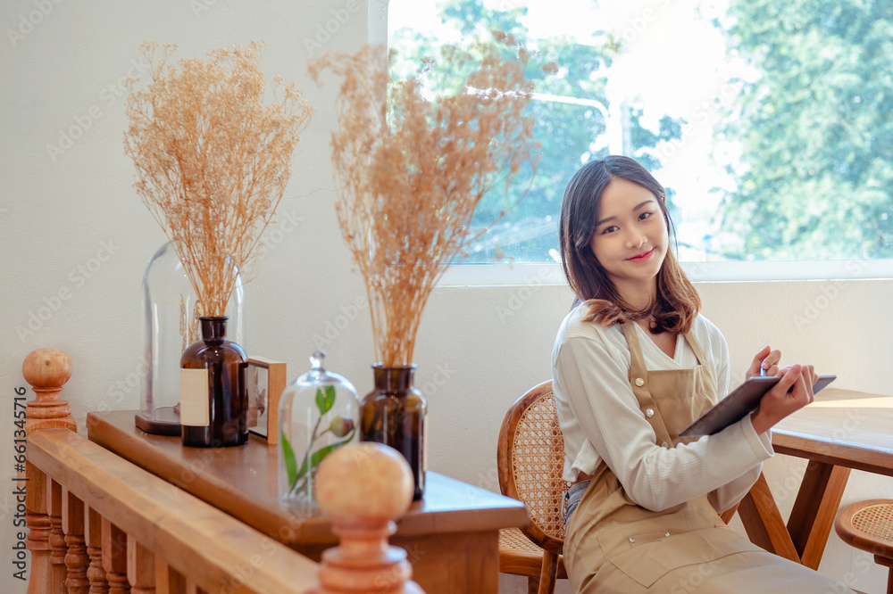 female coffee shop owner