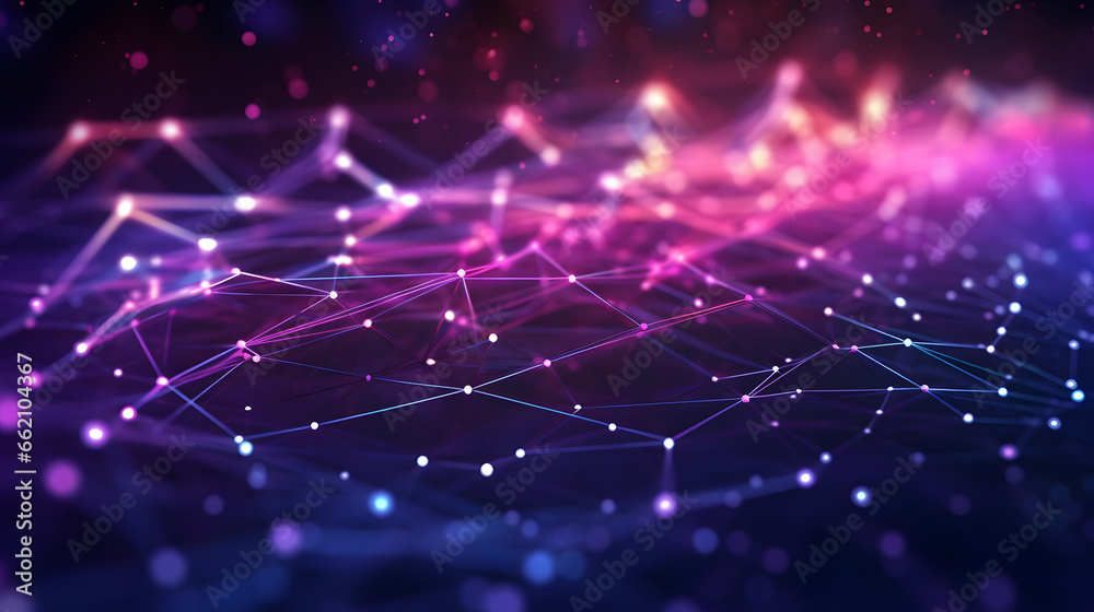 Modern digital abstract 3D background. Copy space. Can be used in the description of network abilities, technological processes, digital storages, science, education, pink background