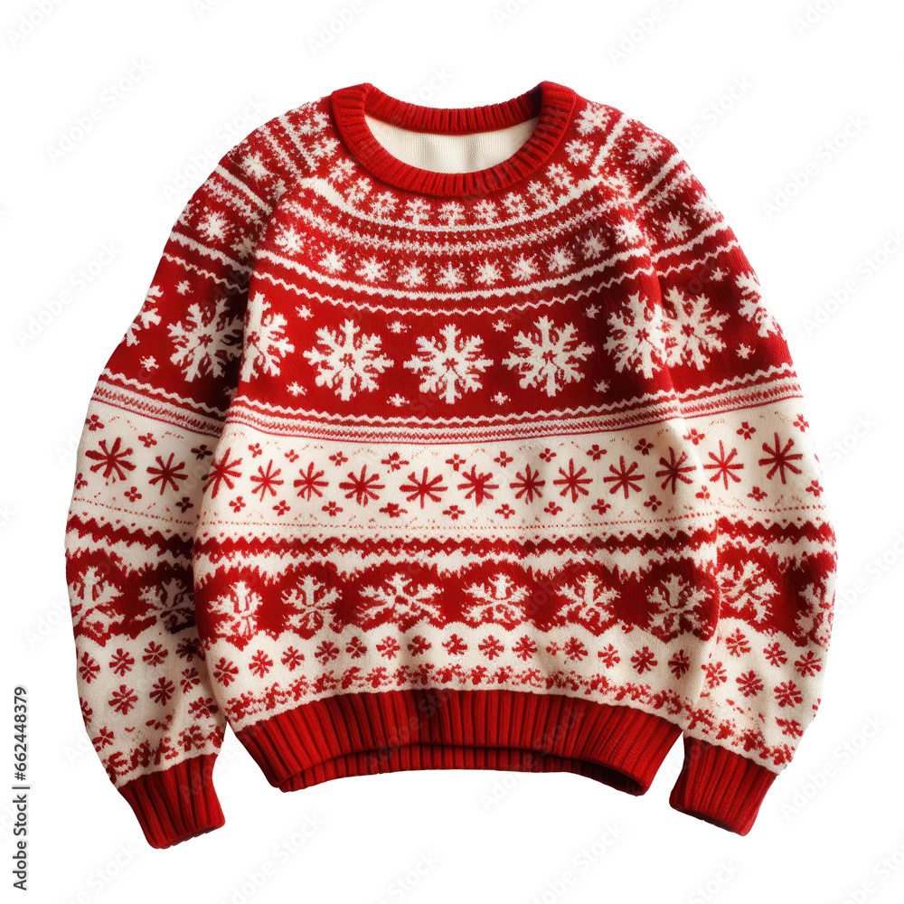 christmas funny sweater isolated